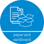 Circular Paper and Cardboard Recycling Sticker - Reduced to Clear