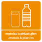 Bilingual Metals and Plastics Sticker