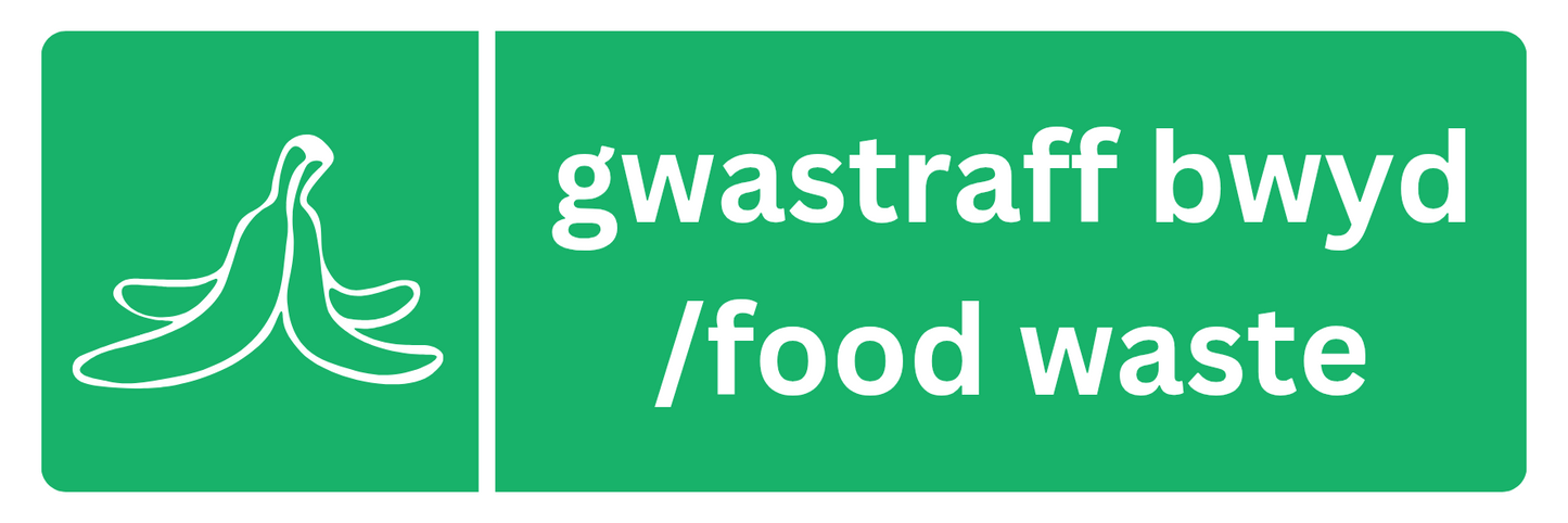 Bilingual Food Waste Recycling Sticker
