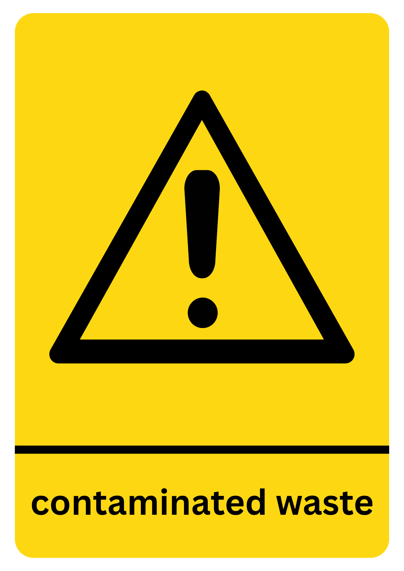 Contaminated Waste Sticker