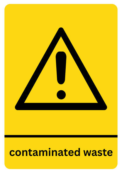 Contaminated Waste Sticker