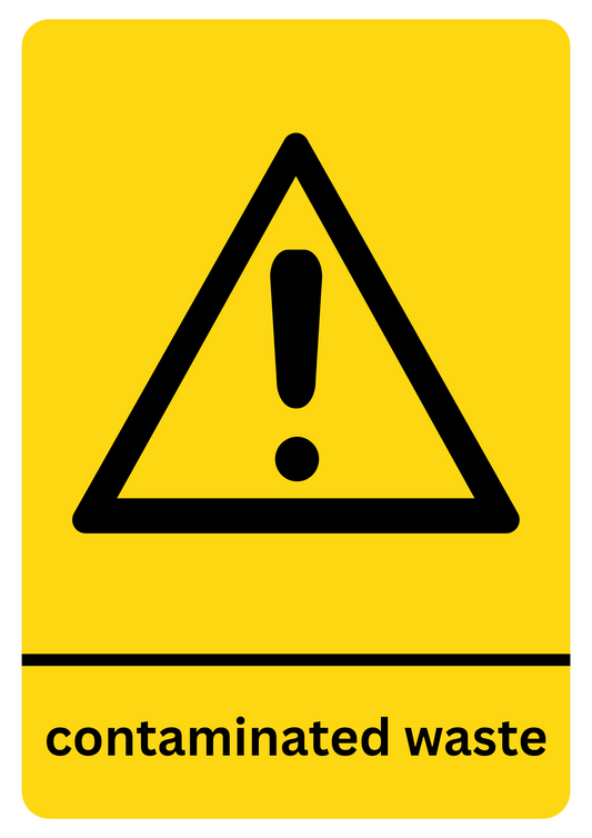 Contaminated Waste Sticker